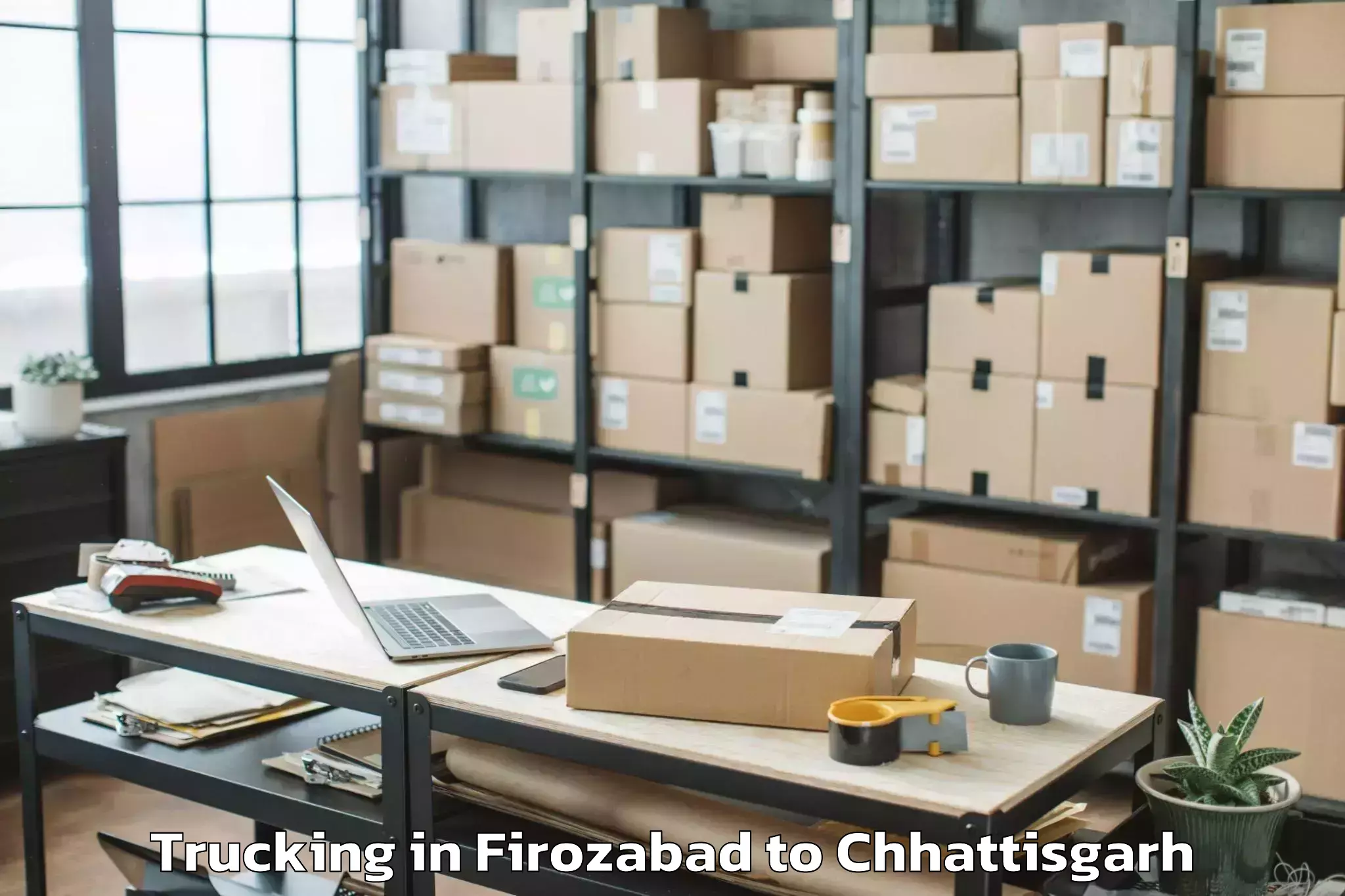 Top Firozabad to Bastar Trucking Available